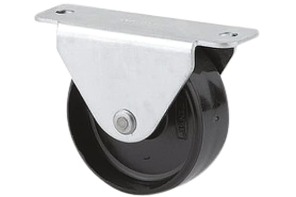 Product image for STEEL FIXED CASTOR, PUR WHEEL, 25MM,25KG