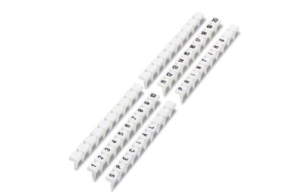 Product image for White Zack Marker Pin Strip Number 1-10