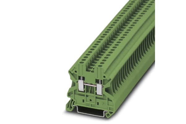 Product image for FEED-THROUGH TERMINAL BLOCK 5.2 MM GREEN
