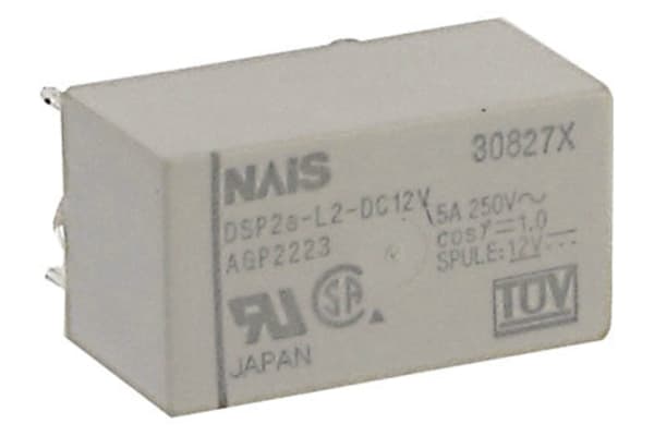Product image for RELAY,LATCHING,DPST-NO,5A,12DC,250VAC
