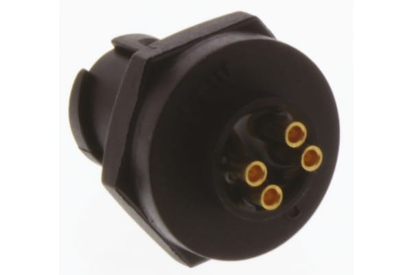 Product image for MINI, 4 WAY RECEPTACLE, SOLDER, PINS