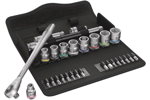 Product image for Zyklop PUSH Ratchet Socket 29pc Set 3/8