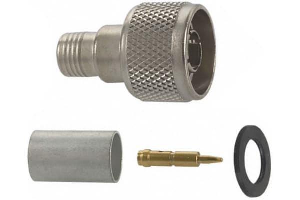 Product image for RF/COAXIAL, N PLUG, STR, 50 OHM, CRIMP