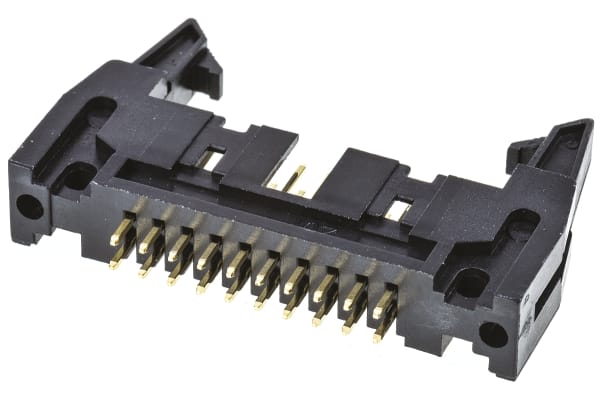Product image for HEADER, L/LATCH, STR, 2.54MM, 20WAY