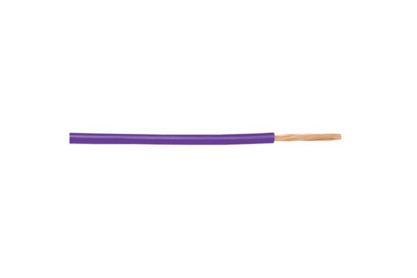 Product image for Wire 24 AWG PVC 600V MIL-W-76 Violet 30m