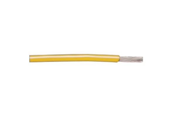 Product image for Wire 28 AWG PVC 600V MIL-W-76 Yellow 30m