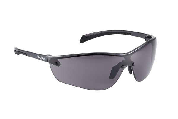 Product image for Bolle SILIUM + Anti-Mist UV Safety Glasses, Smoke Polycarbonate Lens, Scratch Resistant, Vented