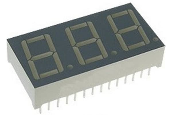 Product image for 7-SEG DISPLAY 3-DIGIT 14.2MM RED