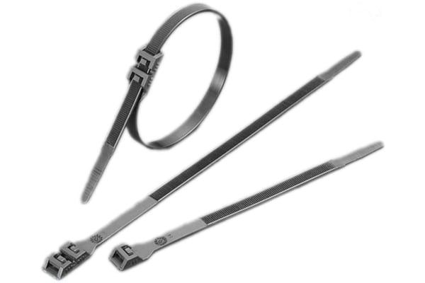 Product image for DOUBLE locking tie nylon Black 382x9mm
