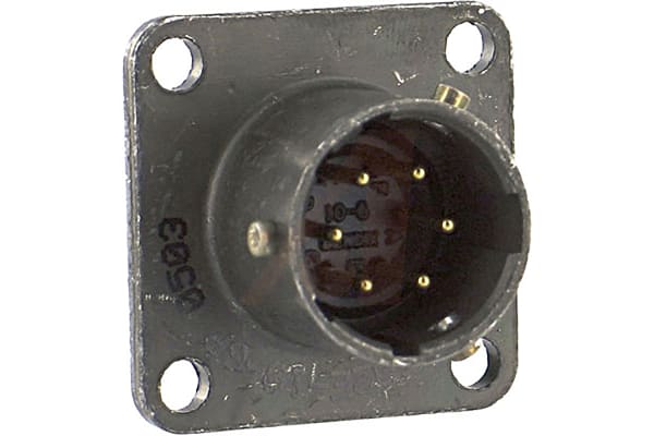 Product image for 6 way panel receptacle, pin contacts