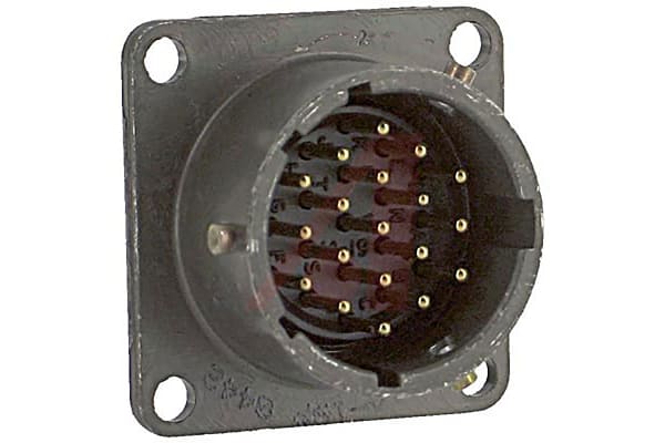 Product image for 19 way panel receptacle, pin contacts