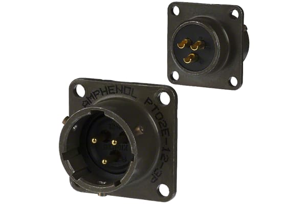 Product image for 3 way panel receptacle, pin contacts