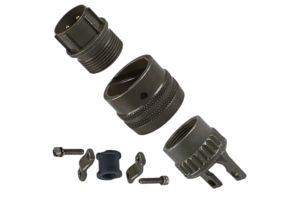 Product image for 3 way plug and cable clamp, pin contacts