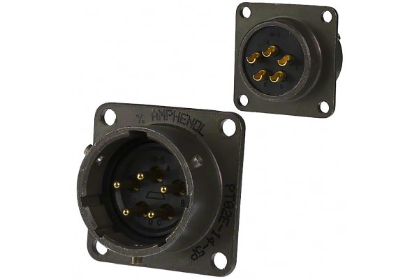 Product image for 4 way straight plug, pin contacts