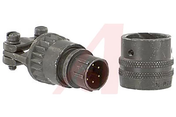 Product image for 6 way plug and cable clamp, pin contacts