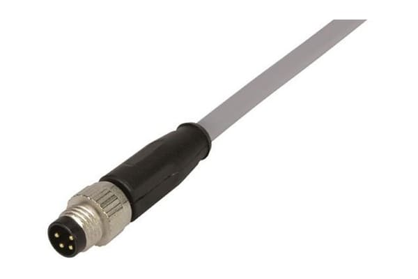 Product image for M8 Cable Assembly 4-poles st/- m/- 1,0m