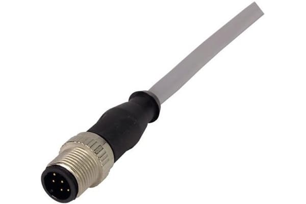 Product image for M12 Cable Assembly A-cod st/- m/- 1,0m