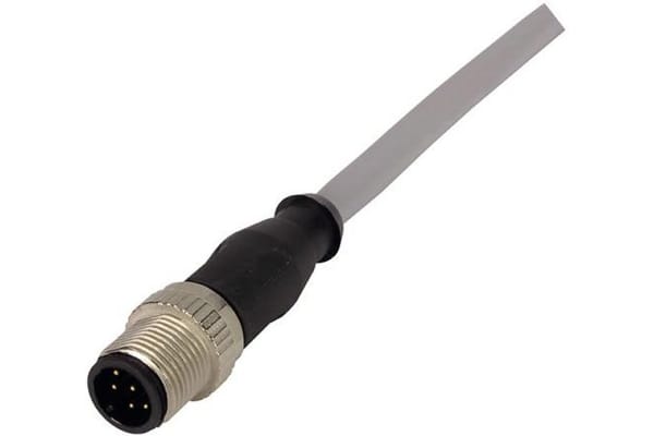 Product image for M12 Cable Assembly A-cod st/st m/f 10,0m