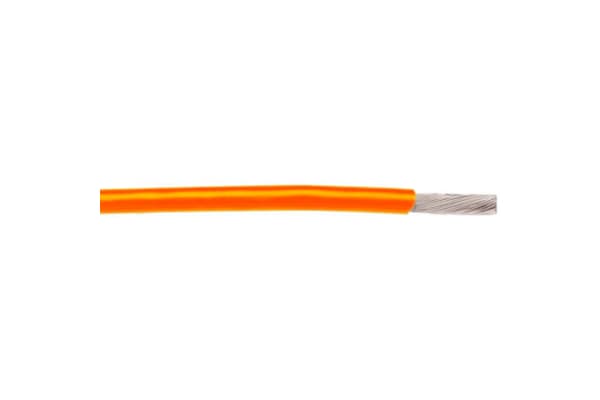 Product image for PTFE HOOK UP WIRE 30AWG 250V ORANGE 30M