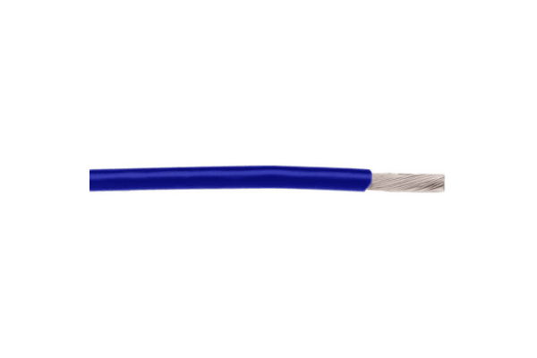 Product image for PTFE HOOK UP WIRE 28AWG 250V BLUE 30M