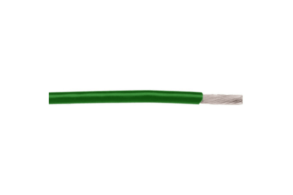 Product image for PTFE HOOK UP WIRE 28AWG 250V GREEN 30M