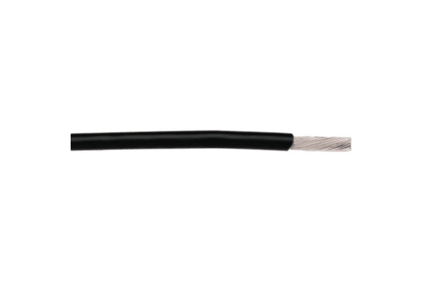 Product image for PTFE HOOK UP WIRE 26AWG 250V BLACK 30M