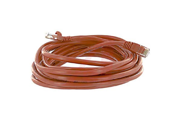 Product image for CAT5E UTP NON-BOOT PATCH LEAD RED 15.2M