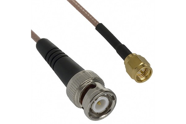 Product image for SMA PLUG - BNC PLUG LEAD RG-316 12"