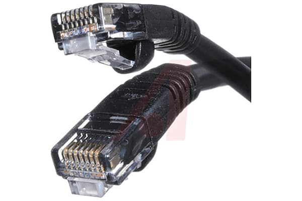 Product image for MOULDED CAT5E CABLE ASSEMBLY BLACK, 1.5M