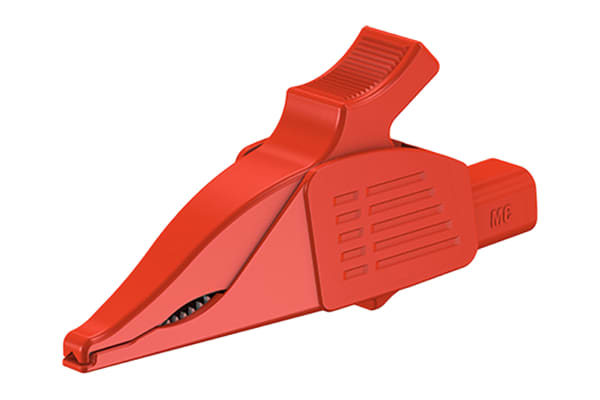 Product image for CAT IV dolphin clip, 4mm socket, red