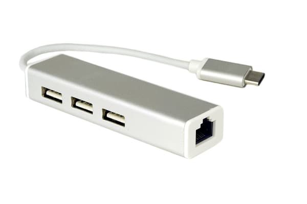 Product image for TYPE C TO ETHERNET ADAPTER AND USB HUB