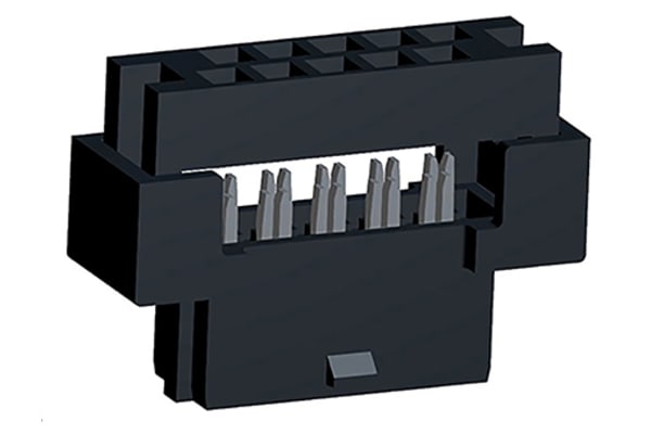 Product image for Milli-Grid 2mm PCB IDC receptacle,10 way