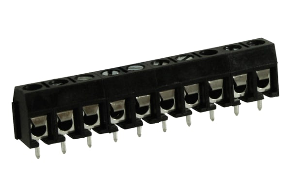 Product image for 5mm PCB terminal block, low profile, 10P