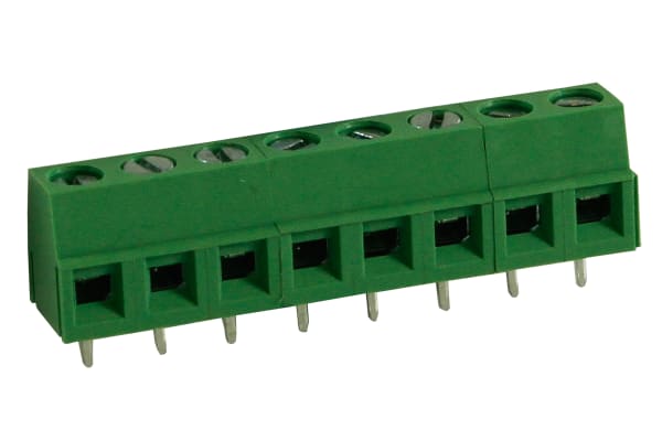 Product image for 5mm PCB terminal block, low profile, 8P