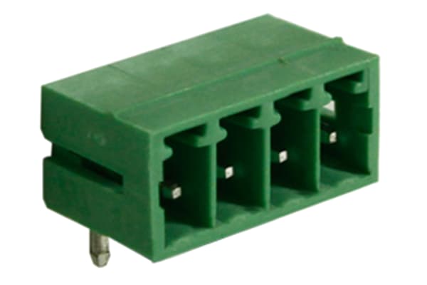 Product image for 3.81mm PCB terminal block,R/A header, 4P