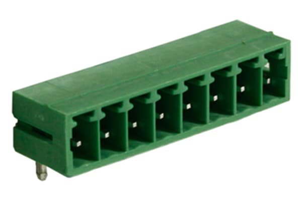 Product image for 3.81mm PCB terminal block,R/A header, 8P