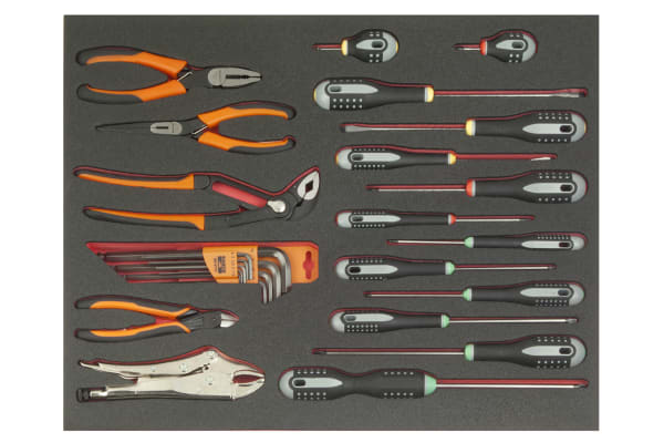 Product image for Bahco 25 Piece Maintenance Tool Kit with Foam Inlay