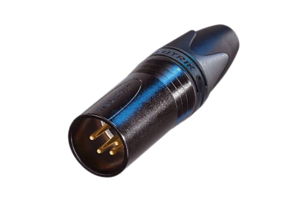 Product image for XLR 4W MALE CABLE CONNECTOR, BLACK