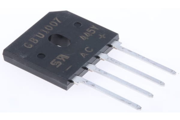 Product image for BRIDGE RECTIFIER 6A 100V 1-PHASE GBU