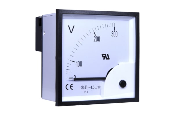 Product image for AC Voltmeter 96x96mm 90 deg scale 300V