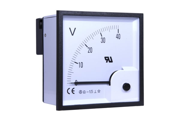 Product image for DC Voltmeter 96x96mm 90 deg scale 40V