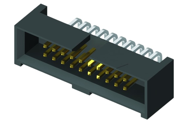 Product image for SHF 1.27MM R/A SHROUDED PCB HEADER, 50P