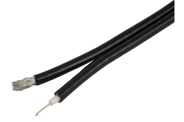 Product image for Black - TWIN CORE SATELLITE CABLE 100M