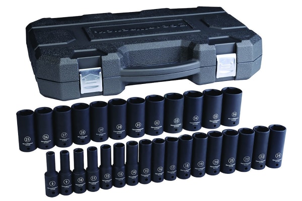 Product image for 29PC 1/2" METRIC DEEP IMPACT SOCKET SET