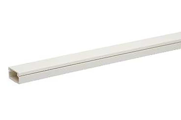 Product image for White PVC std mini trunking,25x16mm 2m L