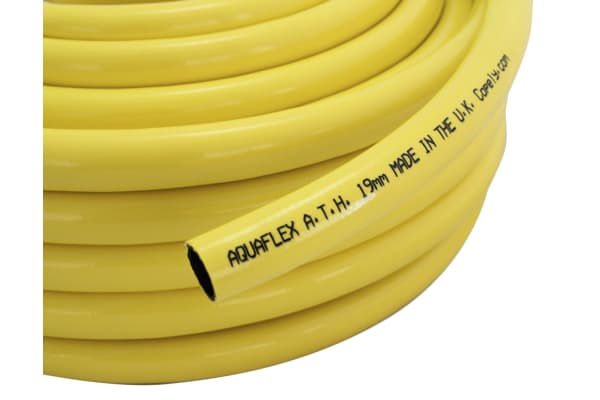 Product image for PVC Water Hose, Yellow, 25mm ID, 25m