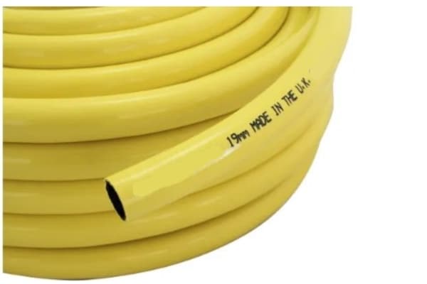 Product image for PVC Water Hose, Yellow, 13mm ID, 50m