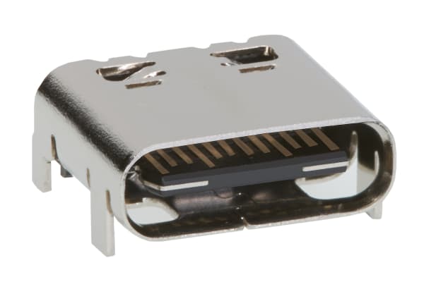 Product image for USB C RIGHT ANGLE SMD RECEPTACLE