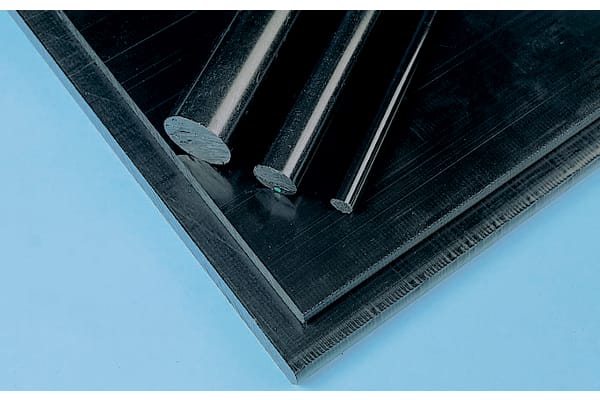 Product image for Black acetal rod stock,1m L 25mm dia