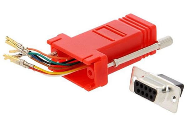 Product image for 9 WAY MALE TO RJ45 ADAPTOR-RED